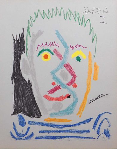 Style of Pablo Picasso: Buste d' Homme a la Cigartette I