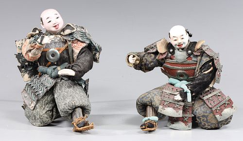 Two Antique Japanese Miniature Samurai