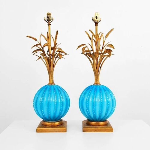 Murano Lamps Attributed to Barovier & Toso