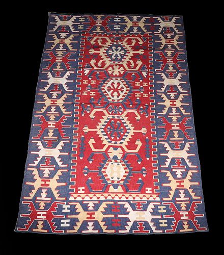 Antique Hand Woven Turkish Kilim Area Rug