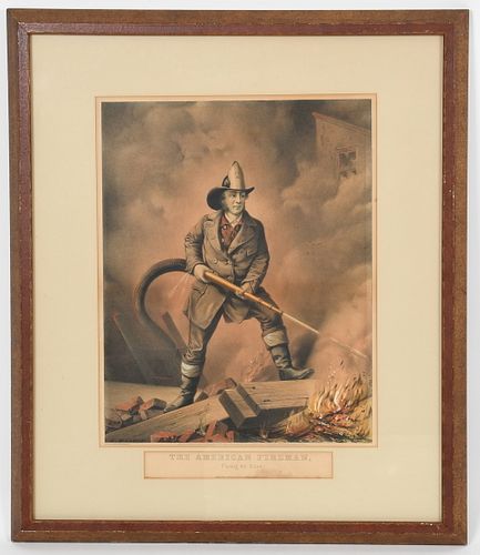 Currier and Ives, The American Fireman Litho