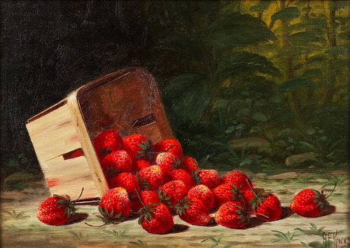 A. F. King Still Life with Strawberries Oil Painting