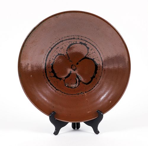 Important Bernard Leach Tenmoku Glazed Bowl