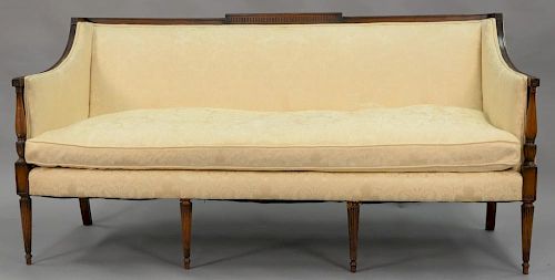 Pair of Sheraton style sofa. (stains). lg. 70in.