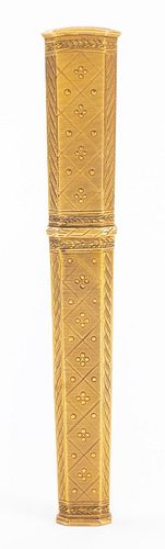 French Empire 18K Yellow Gold Etui Case