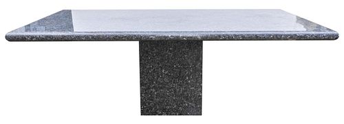 Arctic Blue Granite Pedestal Dining Table, 20th c.