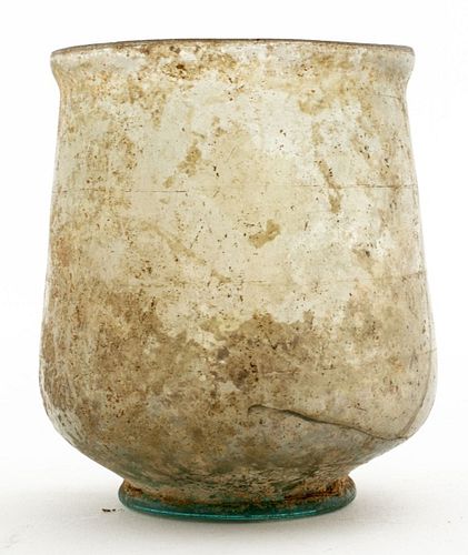 Ancient Roman Green Glass Beaker