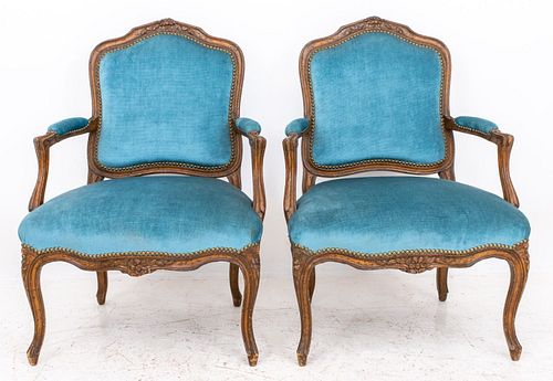 French Louis XV Style Provincial Armchairs, 2