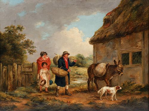 George Morland painting Country Family Travelling