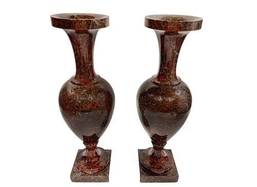 A Pair Of 19th C. French Stone Vases