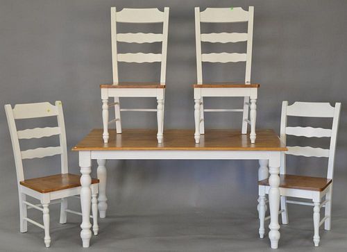 Contemmporary kitchen table and four chairs. 36" x 60"