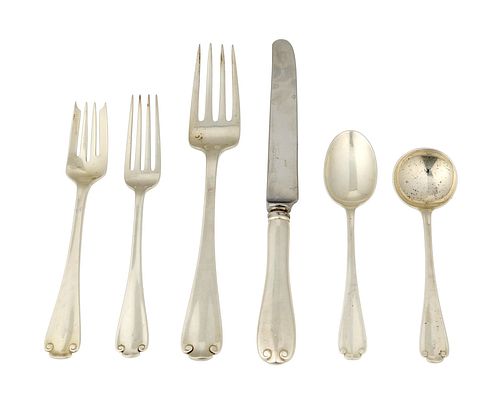 A Tiffany & Co. "Flemish" sterling silver partial flatware service