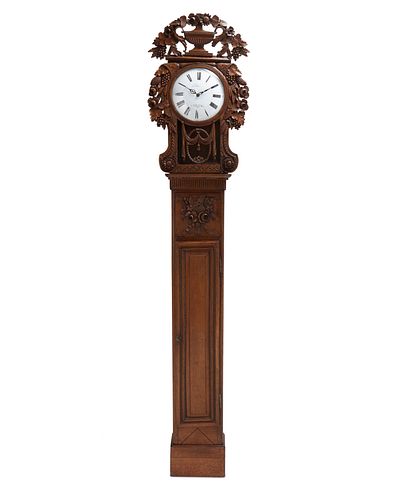 A French Norman Saint Nicolas oak longcase clock