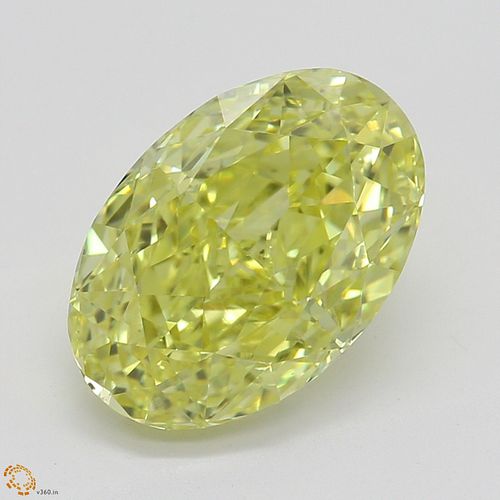 2.01 ct, Natural Fancy Intense Yellow Even Color, SI1, Oval cut Diamond (GIA Graded), Appraised Value: $97,600 