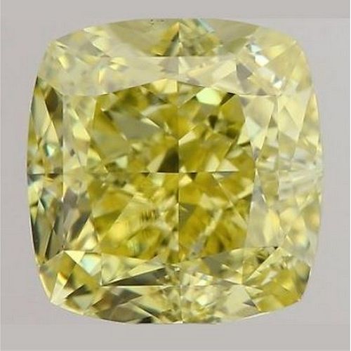 3.00 ct, Fancy Intense Yellow Color, VS2, Cushion cut Diamond (GIA Graded), Appraised Value: $136,200 