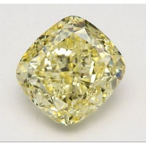 5.00 ct, Fancy Yellow Color, VS2, Cushion cut Diamond (GIA Graded), Appraised Value: $234,300 