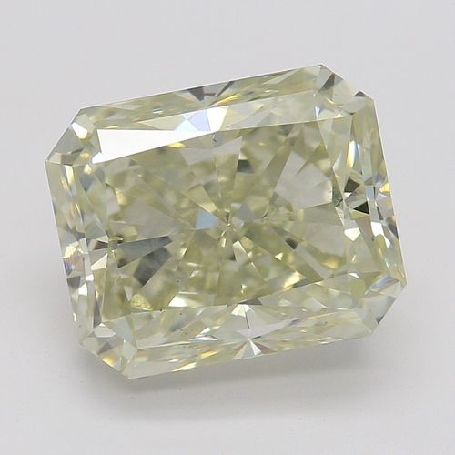 3.50 ct, Natural Fancy Light Brownish Greenish Yellow Even Color, SI2, Radiant cut Diamond (GIA Graded), Appraised Value: $38,100 