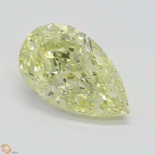 1.06 ct, Natural Fancy Yellow Even Color, IF, Pear cut Diamond (GIA Graded), Appraised Value: $20,900 