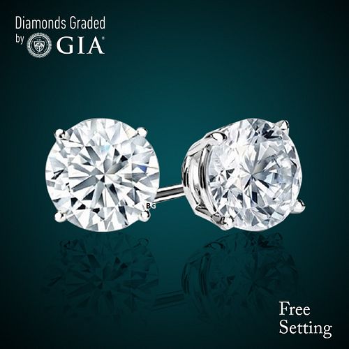6.04 carat diamond pair Round cut Diamond GIA Graded 1) 3.01 ct, Color F, VS1 2) 3.03 ct, Color F, VS1. Appraised Value: $505,700 