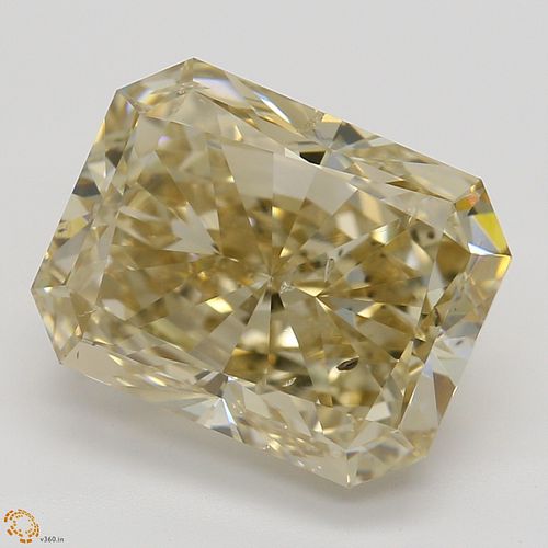 4.02 ct, Natural Fancy Light Brown Yellow Even Color, SI2, Radiant cut Diamond (GIA Graded), Appraised Value: $43,800 