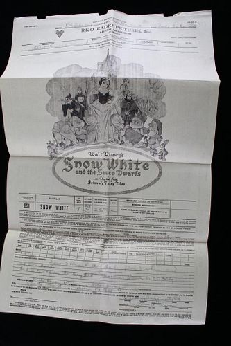 1938 RKO Radio Pictures Snow White License AGT