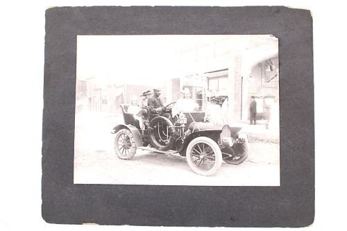 1909 Franklin Touring Car With American Flags