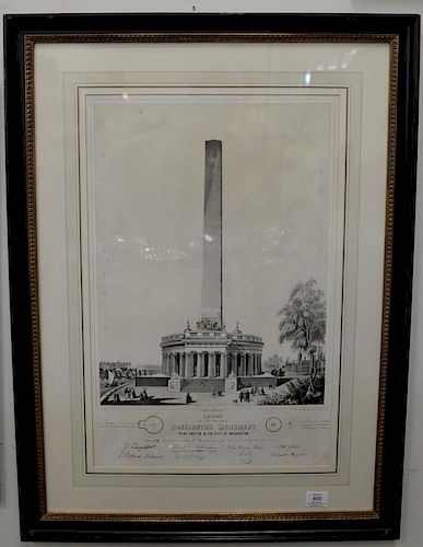 After C.G. Crehen, lithograph, Design of the National Washington Monument to be Erected in the City of Washington, lithograph by Wil...