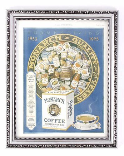 Monarch Coffee Original Advertisement circa 1925