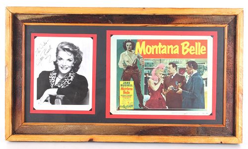 C. 1952 Montana Belle Movie Poster & Signed Photo