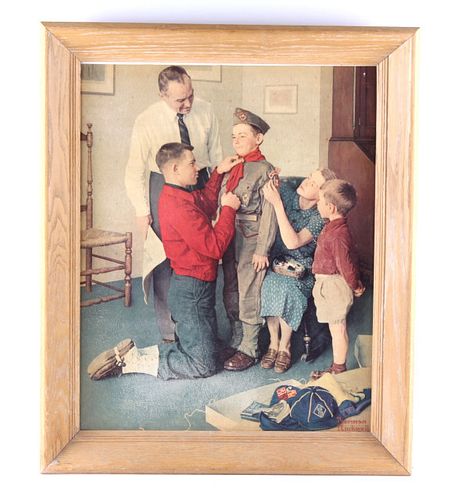 "Mighty Proud Boy Scout" by Norman Rockwell 1960