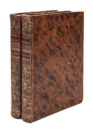 (HOMER) SCHREVEL, CORNELIUS. Ilias & Odyssea. Amsterdam: Elzevir, 1656. 2 vols.