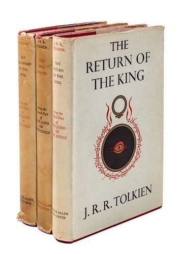 * TOLKIEN, J. R. R. [Lord of The Rings Trilogy]. 3 vols. All first edition, first impression. London, 1954, 1954, 1955.