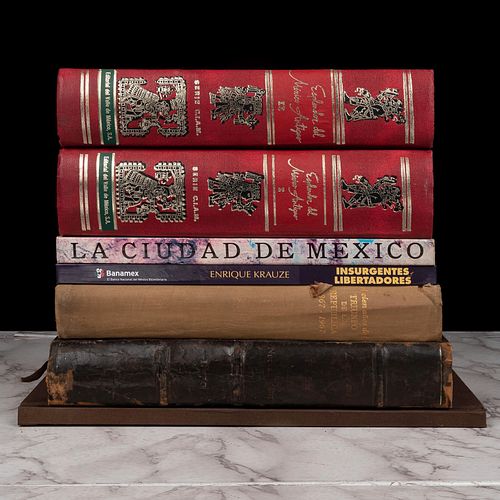 Libros sobre Historia de México. Esplendor del México Antiguo /  Hidalgo y Morelos. Sacerdotes Insurgentes. Piezas: 7.