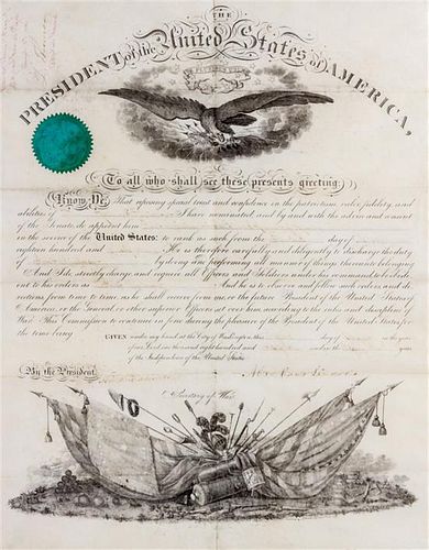 LINCOLN, ABRAHAM. Document signed, Washington, May 14, 1861. Appointment. Countersigned by Cameron.