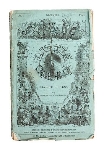DICKENS, CHARLES. Little Dorrit. London, 1855-57. First edition, in original parts.