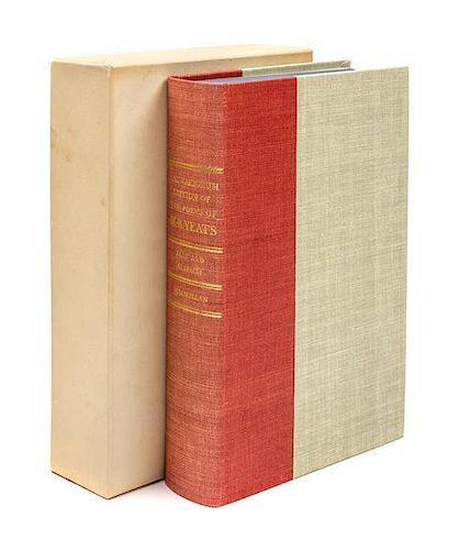 YEATS, W. B.  The variorum edition of the poems of W. B. Yeats.  NY, 1957. Signed by the author. Limited edition number 449 of 8