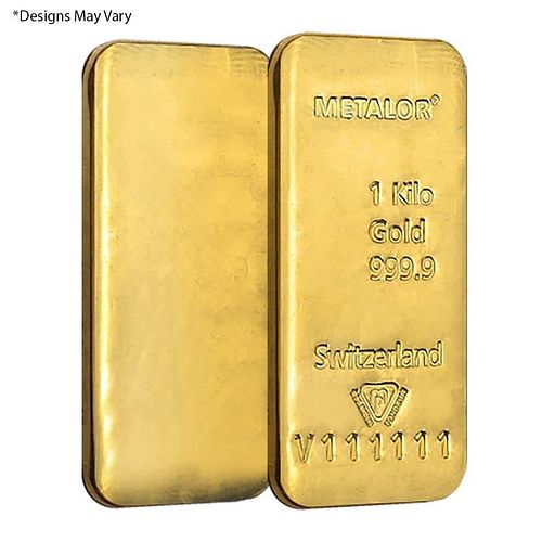 1 Kilo Metalor Gold Bar .9999 Fine