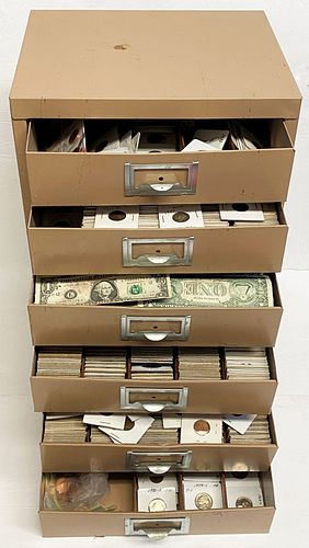 38 lbs Assorted U.S. Coin Treasure Cabinet
