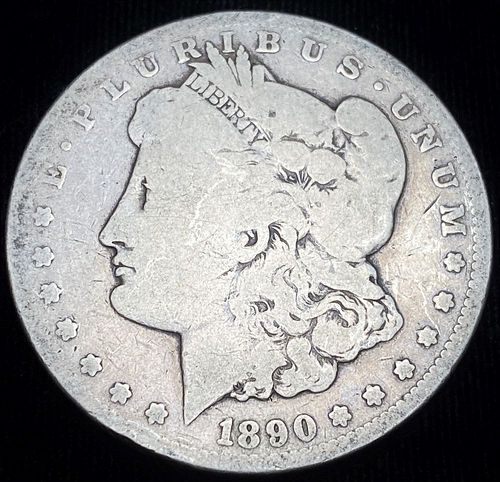 1890-CC Morgan Silver Dollar AG