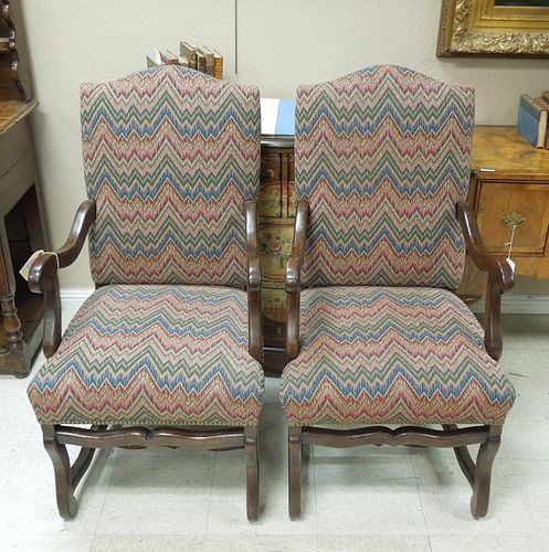 Pair of Upholstered Armchairs. 