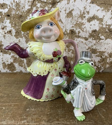 Kermit and Miss Piggy Teapots