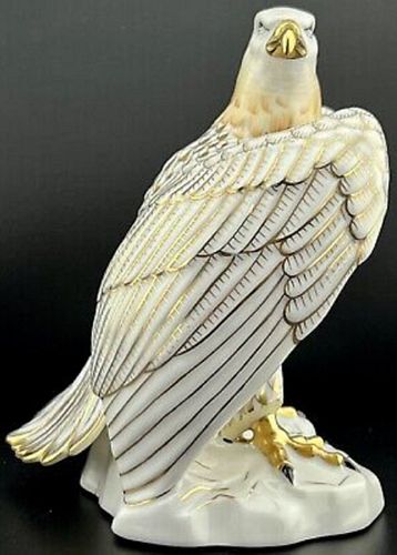 MINT HEREND Guild LTD ED 294/500  EAGLE Bird 24k Fishnet Figurine