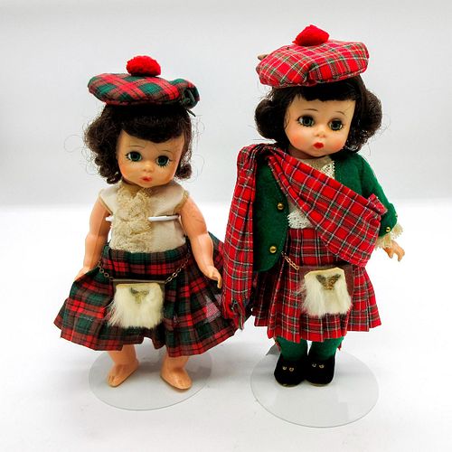 2pc Vintage Madame Alexander Dolls, Scottish