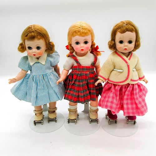3pc Vintage Madame Alexander Dolls, Roller Skaters