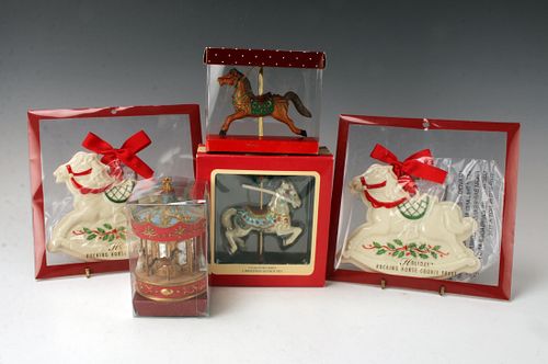 CAROUSEL HORSE CHRISTMAS ORNAMENTS