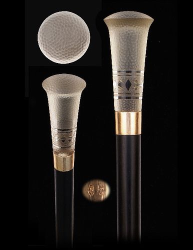 Roc Crystal and Gold Dress Cane
