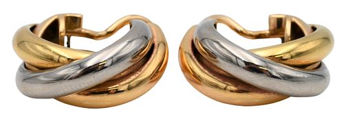 Cartier 18 Karat Gold Pierced Earrings