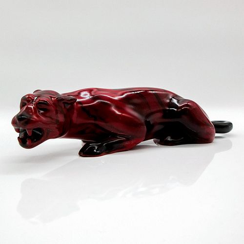 Royal Doulton Flambe Animal Figure, Tiger, Crouching HN225