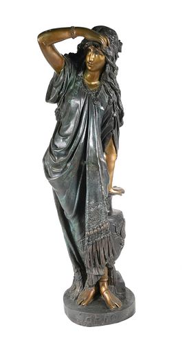 VILLANIS 1889 Bronze Sapho of Lesbos