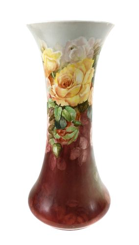 Vintage D&C French Floral Porcelain Vase